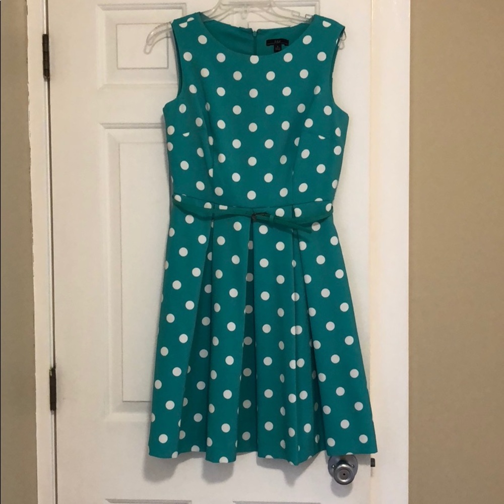 Teal Polka Dot Dress